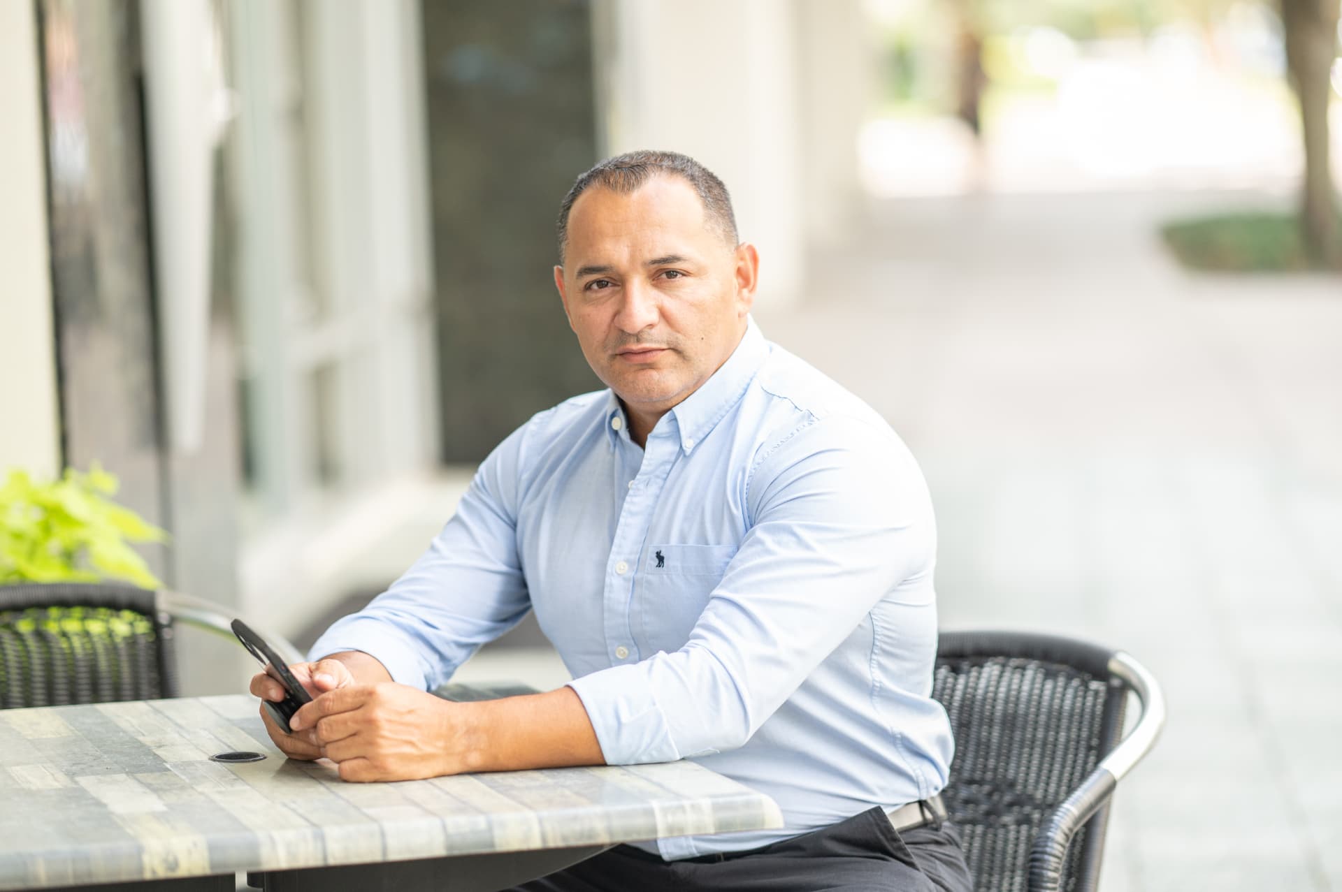 Yezid Beltran at his desk